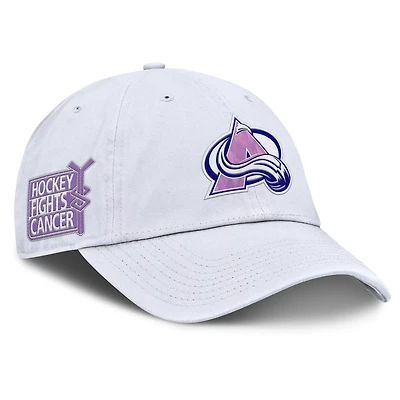 Fanatics Colorado Avalanche Authentic Pro Hockey Fights Cancer Adjustable Hat