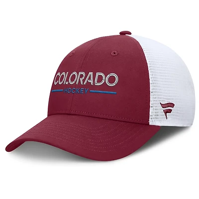 Fanatics Colorado Avalanche Authentic Pro Rink Lockup Adjustable Trucker Hat