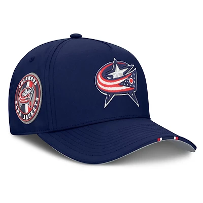 Fanatics Columbus Blue Jackets 2025 NHL Draft Authentic Pro On-Stage Podium A-Frame Adjustable Hat