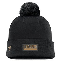 Fanatics Dallas Stars Authentic Pro Military Appreciation Cuffed Knit Hat with Pom