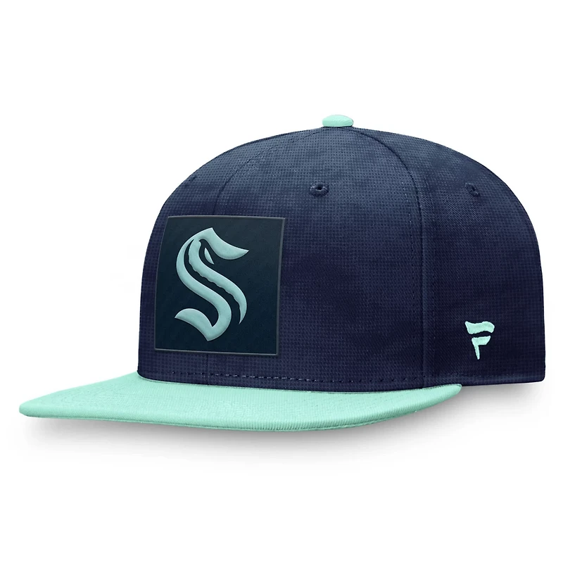 Fanatics Deep Sea Light Seattle Kraken Authentic Pro Rink Snapback Hat