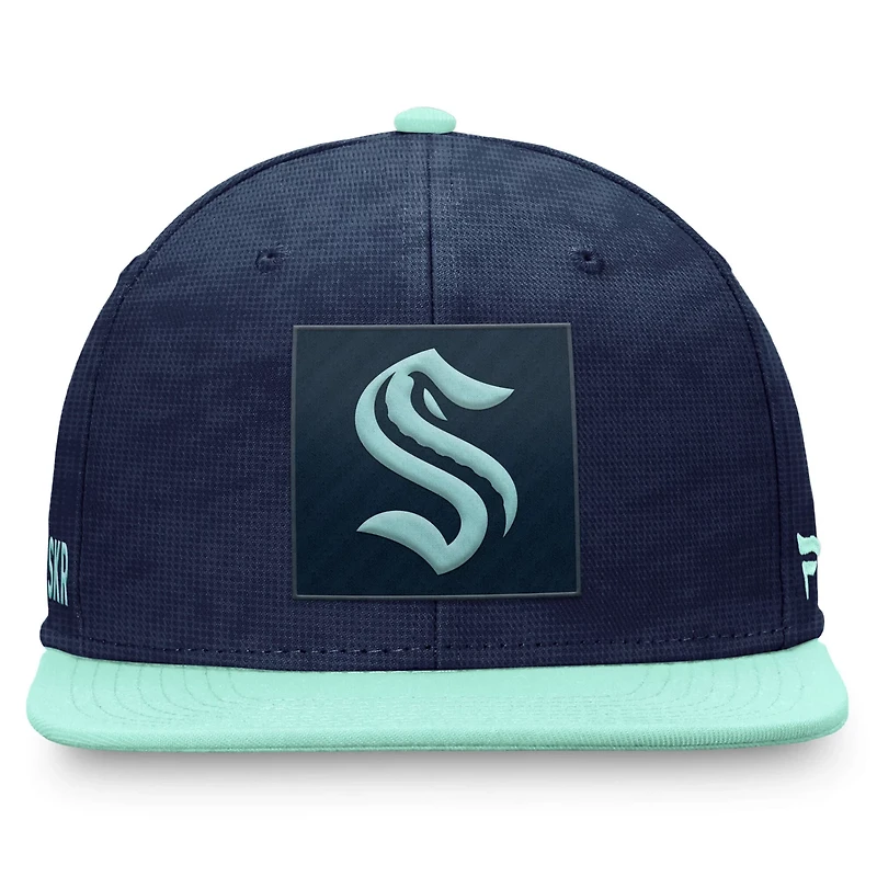 Fanatics Deep Sea Light Seattle Kraken Authentic Pro Rink Snapback Hat