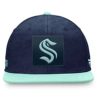 Fanatics Deep Sea Light Seattle Kraken Authentic Pro Rink Snapback Hat