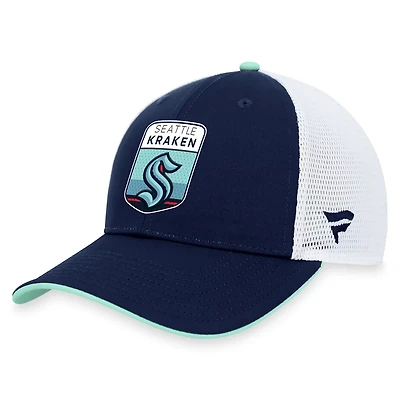 Fanatics Deep Sea Seattle Kraken 2023 NHL Draft On Stage Trucker Adjustable Hat