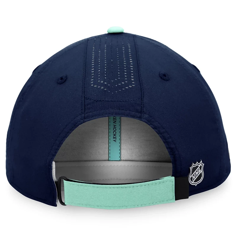 Fanatics Deep Sea Seattle Kraken Authentic Pro Rink Pinnacle Adjustable Hat