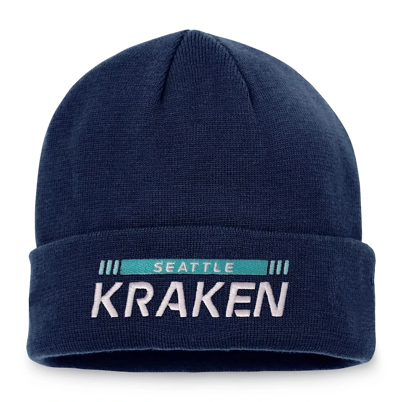 Fanatics Deep Sea Seattle Kraken Game  Train Cuffed Knit Hat