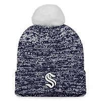 Fanatics Deep Sea Seattle Kraken Glimmer Cuffed Knit Hat with Pom