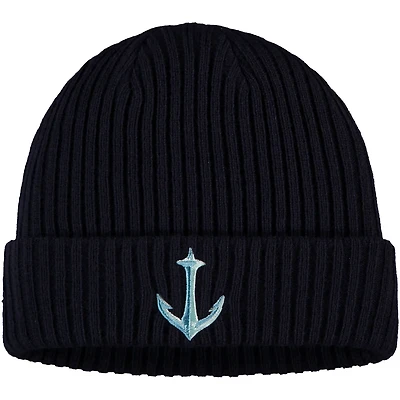Fanatics Deep Sea Seattle Kraken Secondary Logo Cuffed Knit Hat