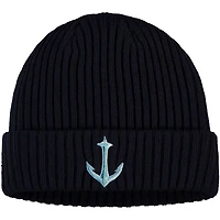 Fanatics Deep Sea Seattle Kraken Secondary Logo Cuffed Knit Hat