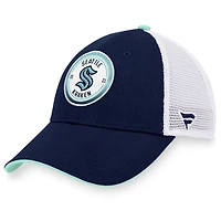 Fanatics Deep Sea /White Seattle Kraken Iconic Gradient Trucker Snapback Hat