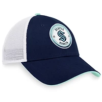 Fanatics Deep Sea /White Seattle Kraken Iconic Gradient Trucker Snapback Hat
