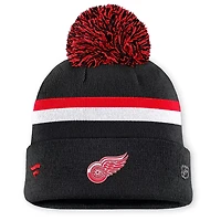 Fanatics Detroit Red Wings Authentic Pro Rink Cuffed Knit Hat with Pom