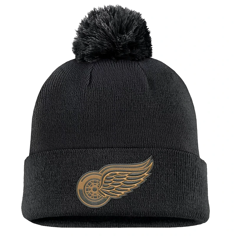 Fanatics Detroit Red Wings Military Appreciation Cuffed Knit Hat with Pom