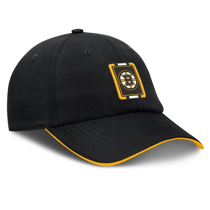 Fanatics Gold Boston Bruins Authentic Pro Ripstop Adjustable Hat