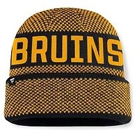 Fanatics Gold Boston Bruins Fundamentals Shelter Cuffed Knit Hat