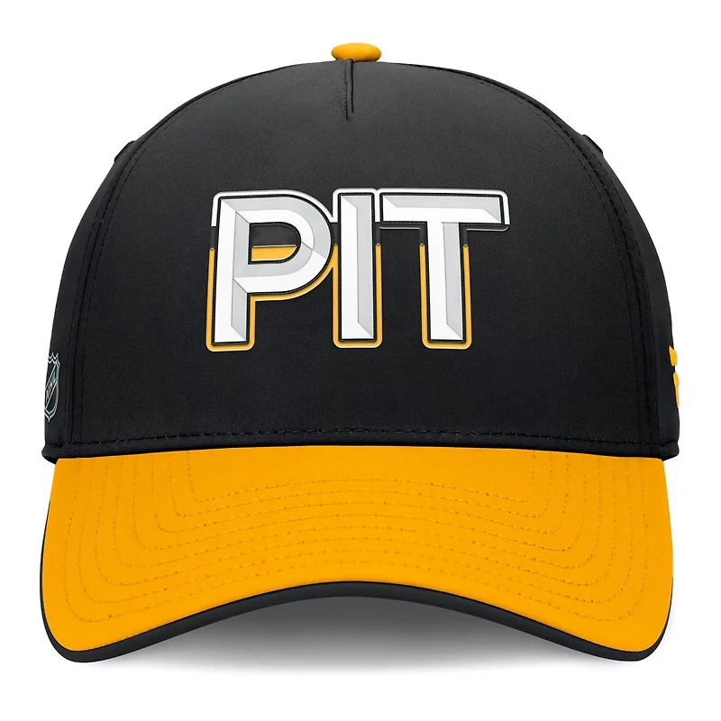 Fanatics Gold Pittsburgh Penguins Authentic Pro Rink Team Code Flex Hat