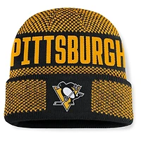 Fanatics Gold Pittsburgh Penguins Fundamentals Shelter Cuffed Knit Hat