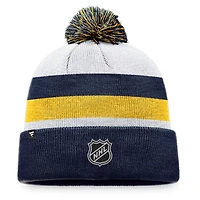 Fanatics Gold St Louis Blues Fundamental Cuffed Knit Hat with Pom