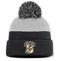 Fanatics Gray Boston Bruins Authentic Pro Home Ice Cuffed Knit Hat with Pom