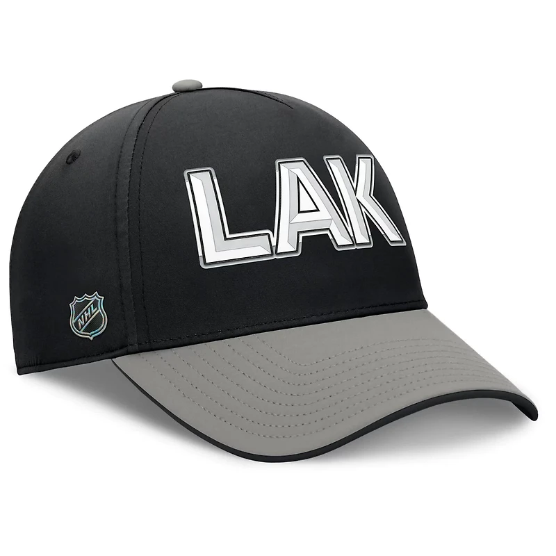 Fanatics Gray Los Angeles Kings Authentic Pro Rink Team Code Flex Hat