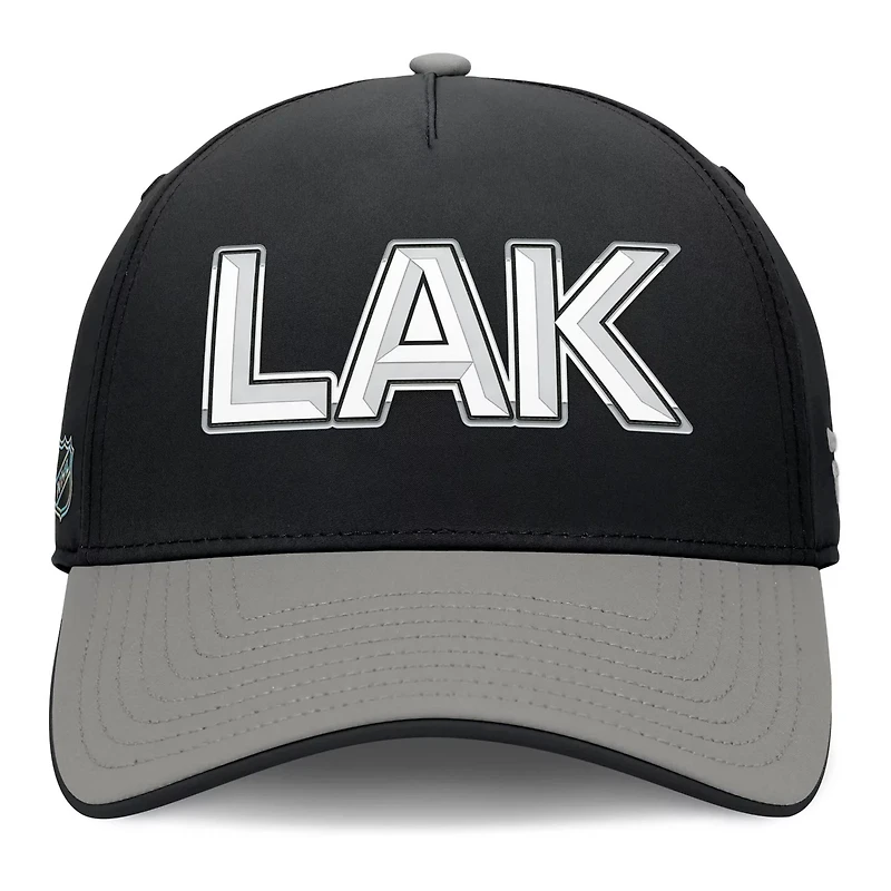 Fanatics Gray Los Angeles Kings Authentic Pro Rink Team Code Flex Hat