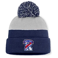 Fanatics Gray New York Rangers Authentic Pro Home Ice Cuffed Knit Hat with Pom