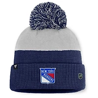 Fanatics Gray New York Rangers Authentic Pro Home Ice Cuffed Knit Hat with Pom