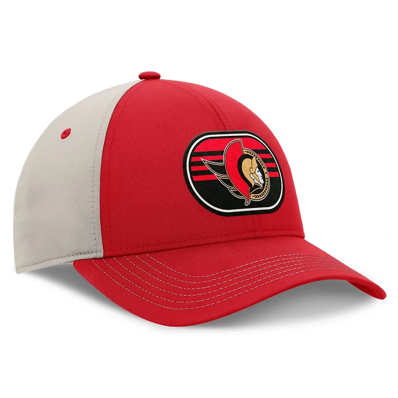 Fanatics Gray Ottawa Senators 2025 Stanley Cup Playoffs Locker Room Trucker Adjustable Hat