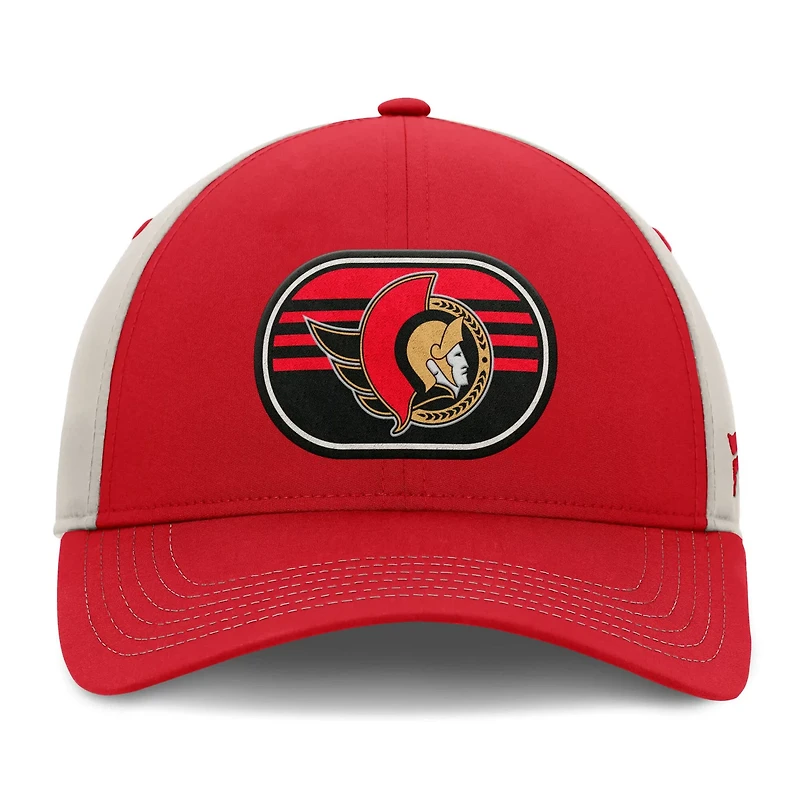 Fanatics Gray Ottawa Senators 2025 Stanley Cup Playoffs Locker Room Trucker Adjustable Hat