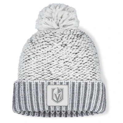 Fanatics Gray Vegas Golden Knights Fundamental Mist Cuffed Knit Hat with Pom