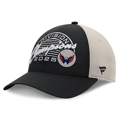 Fanatics Gray Washington Capitals 2025 Metropolitan Division Champions Locker Room Adjustable Hat