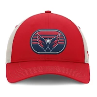 Fanatics Gray Washington Capitals 2025 Stanley Cup Playoffs Locker Room Trucker Adjustable Hat