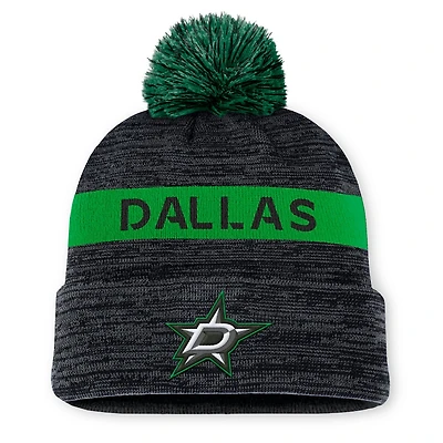 Fanatics /Green Dallas Stars Authentic Pro Rink Cuffed Knit Hat with Pom