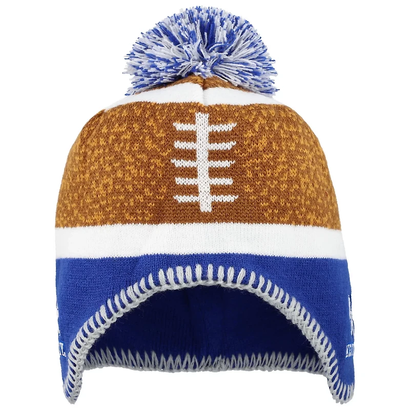 Fanatics Kentucky Wildcats Football Head Knit Hat with Pom