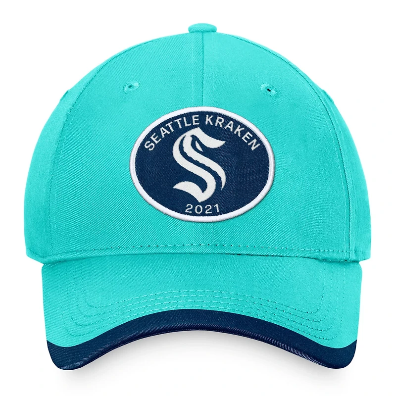 Fanatics Light Seattle Kraken Fundamental Adjustable Hat