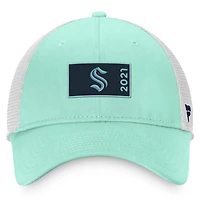 Fanatics Light /White Seattle Kraken Authentic Pro Rink Trucker Snapback Hat