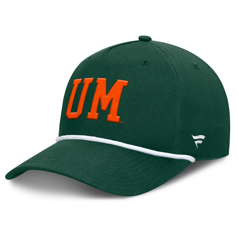 Fanatics Miami Hurricanes Foul Ball Rope Adjustable Hat
