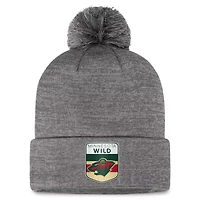 Fanatics Minnesota Wild Authentic Pro Home Ice Cuffed Knit Hat with Pom
