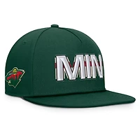 Fanatics Minnesota Wild Authentic Pro Rink Team Code Snapback Hat