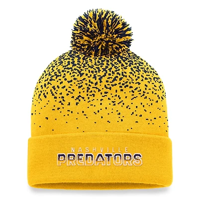 Fanatics Nashville Predators Iconic Gradient Cuffed Knit Hat with Pom