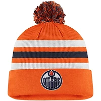 Fanatics Navy Edmonton Oilers 2020 NHL Draft Authentic Pro Cuffed Pom Knit Hat