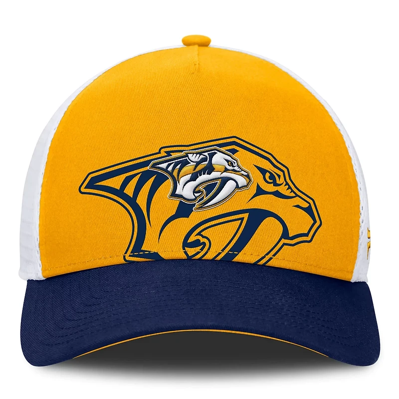 Fanatics Navy Nashville Predators Authentic Pro A-Frame Rink Adjustable Hat