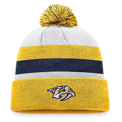 Fanatics Navy Nashville Predators Fundamental Cuffed Knit Hat with Pom