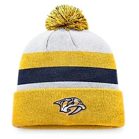 Fanatics Navy Nashville Predators Fundamental Cuffed Knit Hat with Pom