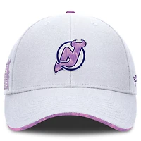 Fanatics New Jersey Devils Authentic Pro Hockey Fights Cancer Adjustable Hat