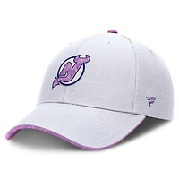 Fanatics New Jersey Devils Authentic Pro Hockey Fights Cancer Adjustable Hat