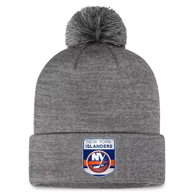 Fanatics New York Islanders Authentic Pro Home Ice Cuffed Knit Hat with Pom
