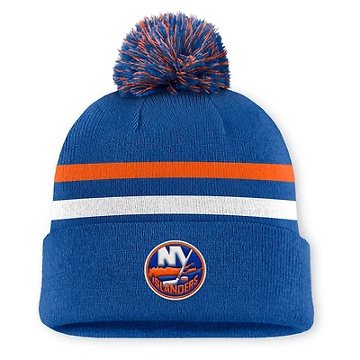 Fanatics New York Islanders Authentic Pro Rink Cuffed Knit Hat with Pom