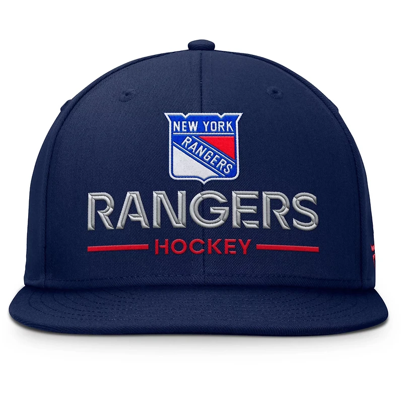 Fanatics New York Rangers Authentic Pro Rink Lockup Snapback Hat