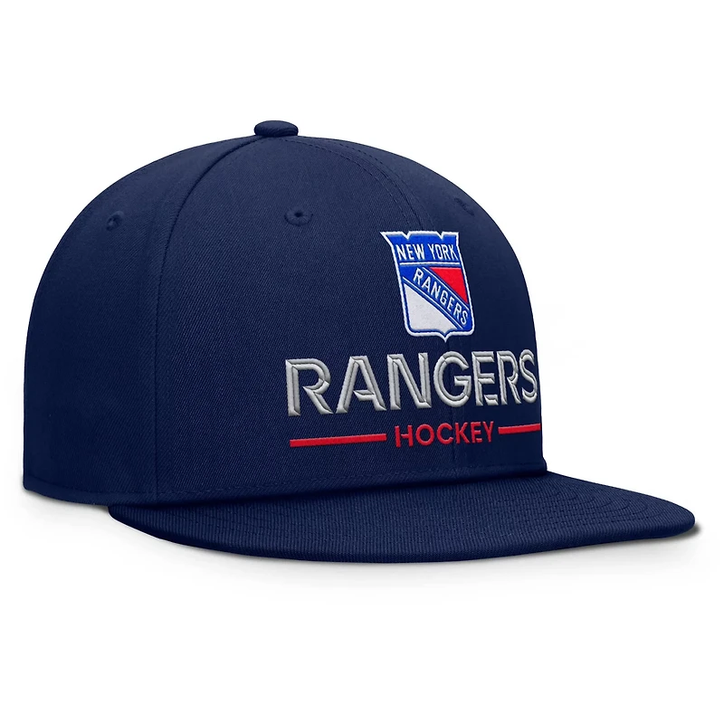 Fanatics New York Rangers Authentic Pro Rink Lockup Snapback Hat
